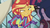 Size: 1440x804 | Tagged: safe, screencap, sci-twi, sunset shimmer, twilight sparkle, equestria girls, g4, my little pony equestria girls: friendship games, archery clothes, cutie mark accessory, cutie mark hair accessory, faic, friendship games archery outfit, friendship games motocross outfit, friendship games outfit, great moments in animation, hair accessory, lidded eyes, lip bite, motocross outfit, motorcross, motorcycle outfit, tri-cross relay outfit