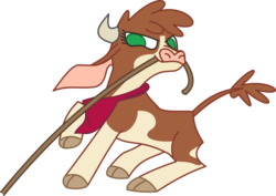 Size: 1024x723 | Tagged: safe, artist:perplexedpegasus, arizona (tfh), cow, them's fightin' herds, bandana, cloven hooves, community related, female, simple background, transparent background, vector