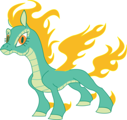 Size: 1024x972 | Tagged: safe, artist:perplexedpegasus, tianhuo (tfh), longma, them's fightin' herds, community related, mane of fire, simple background, transparent background, vector