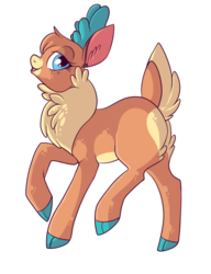 Size: 565x734 | Tagged: safe, artist:lulubell, velvet (tfh), deer, reindeer, them's fightin' herds, community related, female, simple background, solo, transparent background