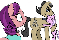 Size: 630x436 | Tagged: safe, artist:rocketp0ne, diamond tiara, filthy rich, spoiled rich, earth pony, pony, crusaders of the lost mark, g4, consoling, crying, divorce, equestria's best father, equestria's worst mother, father and child, father and daughter, female, filly, male, mare, mother and child, mother and daughter, scowl, spoiled bitch, spoiled rich drama, stallion, sweatdrop, this will end in divorce, tiaralove