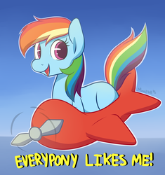 Size: 2600x2765 | Tagged: safe, artist:moozua, rainbow dash, pegasus, pony, g4, colored pupils, dog of wisdom, female, high res, looking at you, mare, open mouth, parody, plane, pony of wisdom, propeller, ranbo darsh, solo, truth, wingless