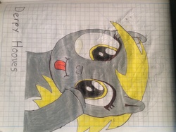 Size: 2592x1936 | Tagged: safe, artist:jefejuandavid, derpy hooves, pegasus, pony, g4, female, mare, sideways image, solo