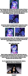 Size: 1011x2672 | Tagged: safe, nightmare moon, princess luna, vice principal luna, equestria girls, g4, elvira, image macro, meme, meta, pondering