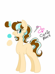 Size: 1536x2048 | Tagged: safe, artist:smileverse, oc, oc only, oc:sweet style, earth pony, pony, crack shipping, cutie mark, female, offspring, parent:cheese sandwich, parent:coco pommel, parents:cheesecoco, simple background, solo