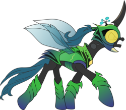 Size: 3824x3331 | Tagged: safe, artist:pappkarton, idw, queen chrysalis, changeling, changeling queen, fiendship is magic, g4, spoiler:comic, spoiler:comicfiendshipismagic5, angry, armor, female, high res, holeless, simple background, solo, transparent background, vector