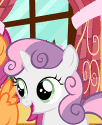 Size: 326x400 | Tagged: safe, screencap, scootaloo, sweetie belle, crusaders of the lost mark, g4, animated, female, solo focus