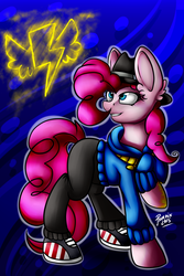 Size: 1024x1536 | Tagged: safe, artist:pxoenix2014, pinkie pie, g4, female, rapper pie, signature, solo, symbol, wonderbolts