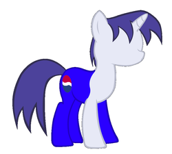 Size: 832x749 | Tagged: safe, pony, unicorn, funny, pepsi, pepsiman, simple background, solo, white background