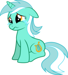 Size: 600x670 | Tagged: safe, artist:kyrospawn, lyra heartstrings, pony, unicorn, g4, crying, cute, female, floppy ears, frown, lidded eyes, lyrabetes, mare, sad, sadorable, simple background, sitting, solo, teary eyes, transparent background, vector, wavy mouth