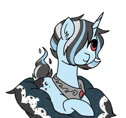Size: 801x746 | Tagged: dead source, safe, artist:ishamallama, oc, oc only, unnamed oc, offspring, parent:king sombra, parent:trixie, parents:trixbra