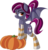 Size: 1847x1944 | Tagged: safe, artist:january3rd, oc, oc only, oc:spotlight splash, bat pony, pony, equestria daily, clothes, equestria daily mascots, freckles, halloween, mascot, ponytail, pumpkin, simple background, socks, solo, striped socks, transparent background, wings