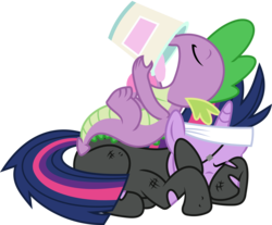 Size: 7256x6000 | Tagged: safe, artist:imageconstructor, spike, twilight sparkle, g4, it's about time, .svg available, absurd resolution, duo, future twilight, gluttony, ice cream, simple background, sleeping, transparent background, vector