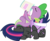 Size: 7256x6000 | Tagged: safe, artist:imageconstructor, spike, twilight sparkle, g4, it's about time, .svg available, absurd resolution, duo, future twilight, gluttony, ice cream, simple background, sleeping, transparent background, vector