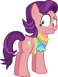Size: 4000x5268 | Tagged: safe, artist:jeatz-axl, spoiled rich, earth pony, pony, crusaders of the lost mark, g4, absurd resolution, butt, clothes, crazy face, do not want, faic, female, looking back, mare, necklace, plot, ponyscape, reaction image, simple background, transparent background, vector