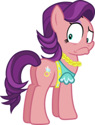 Size: 4000x5268 | Tagged: safe, artist:jeatz-axl, spoiled rich, earth pony, pony, crusaders of the lost mark, g4, absurd resolution, butt, clothes, crazy face, do not want, faic, female, looking back, mare, necklace, plot, ponyscape, reaction image, simple background, spoiled butt, transparent background, vector