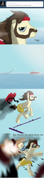 Size: 1000x4006 | Tagged: safe, artist:ask-the-ace, ace point, earth pony, pony, vocational death cruise, g4, clothes, cruise, explosion, facial hair, male, moustache, ocean, propane, shorts, skis, stallion