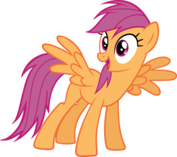 Size: 6000x5299 | Tagged: safe, artist:slb94, edit, scootaloo, g4, absurd resolution, female, older, palette swap, recolor, role reversal, simple background, solo, transparent background, vector, wrong eye color