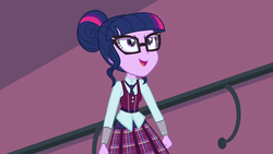 Size: 1280x720 | Tagged: safe, edit, edited screencap, screencap, sci-twi, twilight sparkle, equestria girls, g4, my little pony equestria girls: friendship games, clothes, crystal prep academy uniform, school uniform, uniform