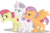 Size: 4521x3000 | Tagged: safe, artist:theshadowstone, apple bloom, scootaloo, sweetie belle, earth pony, pony, crusaders of the lost mark, g4, my little pony: friendship is magic, cutie mark, cutie mark crusaders, elderly, horn, long horn, old, older, older apple bloom, older scootaloo, older sweetie belle, simple background, the cmc's cutie marks, transparent background, vector