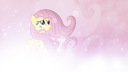 Size: 1920x1080 | Tagged: safe, artist:divideddemensions, artist:uxyd, fluttershy, pegasus, pony, g4, bright, raised hoof, solo, vector, wallpaper, windswept mane