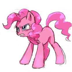Size: 600x600 | Tagged: safe, artist:hamada, pinkie pie, g4, angry, female, solo