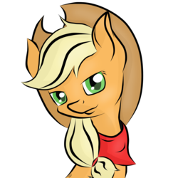 Size: 2600x2600 | Tagged: safe, artist:thunderwub, applejack, g4, bandana, female, high res, looking at you, simple background, solo, transparent background