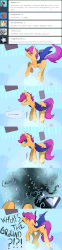 Size: 1080x4377 | Tagged: safe, artist:darkflame75, scootaloo, bat pony, pony, g4, animated, bat ponified, comic, crying, dreamscape, female, flying, race swap, scootabat, solo, student of the night, tumblr