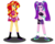Size: 3269x2604 | Tagged: safe, artist:deannaphantom13, aria blaze, sunset shimmer, equestria girls, g4, bare shoulders, belly button, boxing, boxing gloves, clothes, eared humanization, high res, looking at you, midriff, ponied up, simple background, sleeveless, smiling, stance, strapless, transparent background