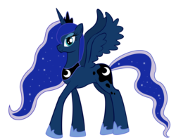 Size: 2295x1824 | Tagged: safe, artist:deannaphantom13, princess luna, g4, female, looking at you, simple background, smiling, solo, transparent background