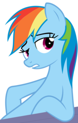 Size: 1200x1900 | Tagged: safe, artist:tizerfiction, rainbow dash, g4, rarity investigates, cool, female, leaning, simple background, solo, transparent background, vector