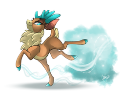 Size: 1280x1018 | Tagged: safe, artist:casynuf, velvet (tfh), deer, reindeer, them's fightin' herds, community related, female, solo