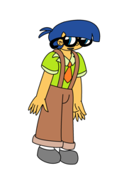 Size: 1700x2338 | Tagged: safe, artist:t-mack56, flash sentry, equestria girls, g4, age regression, braces, fanfic idea, glasses, headcanon, middle school years, necktie, nerd, simple background, solo, suspenders, transparent background, vector, younger