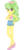 Size: 1336x2784 | Tagged: safe, artist:princess-madeleine, oc, oc only, oc:woodland spring, equestria girls, g4, belly button, clothes, cute, equestria girls-ified, green hair, midriff, ponytail, shorts, simple background, solo, tank top, transparent background