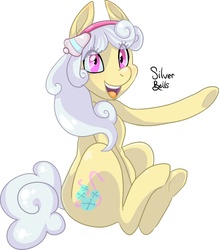 Size: 1121x1280 | Tagged: safe, artist:casocat, oc, oc only, oc:silver bells, earth pony, pony, chubby, solo