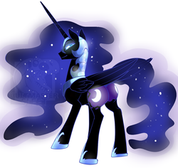 Size: 1000x942 | Tagged: safe, artist:cultmasteraranukon, nightmare moon, alicorn, pony, g4, both cutie marks, butt, female, looking at you, looking back, nightmare moonbutt, plot, smiling, solo