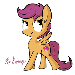 Size: 792x792 | Tagged: safe, artist:tjpones, scootaloo, pegasus, pony, crusaders of the lost mark, g4, cute, cutealoo, cutie mark, ear fluff, female, filly, foal, simple background, smiling, smirk, solo, spread wings, the cmc's cutie marks, walking, white background, wings