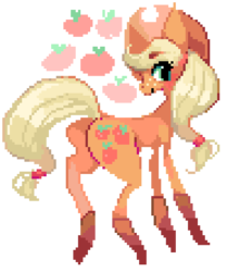 Size: 372x444 | Tagged: safe, artist:suippumato, applejack, g4, female, pixel art, solo