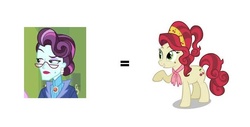 Size: 676x343 | Tagged: safe, cherry jubilee, principal abacus cinch, equestria girls, g4, my little pony equestria girls: friendship games, op is a duck, theory, wat