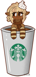 Size: 800x1677 | Tagged: safe, artist:raisingwolves, oc, oc only, pony, solo, starbucks