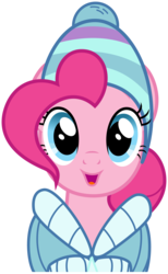 Size: 3000x4874 | Tagged: safe, artist:missgoldendragon, pinkie pie, g4, tanks for the memories, .svg available, beanie, clothes, female, hat, high res, open mouth, simple background, solo, transparent background, vector