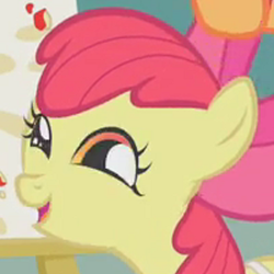 Size: 400x400 | Tagged: safe, screencap, apple bloom, call of the cutie, g4, cropped, female, solo