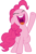 Size: 4000x5978 | Tagged: safe, artist:pilot231, pinkie pie, g4, party pooped, absurd resolution, eyes closed, female, hoof in air, open mouth, simple background, solo, transparent background, vector