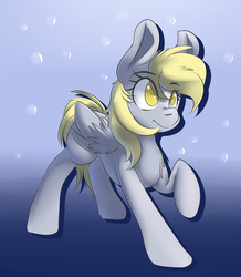 Size: 1024x1176 | Tagged: safe, artist:sourspot, derpy hooves, pegasus, pony, g4, bubble, female, mare, raised hoof, solo