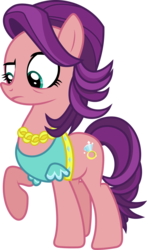 Size: 3750x6390 | Tagged: safe, artist:90sigma, spoiled rich, earth pony, pony, crusaders of the lost mark, g4, .svg available, absurd resolution, clothes, confused, female, mare, necklace, raised hoof, reaction image, simple background, solo, transparent background, vector