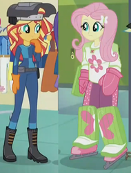 Size: 483x634 | Tagged: safe, screencap, fluttershy, sunset shimmer, equestria girls, g4, my little pony equestria girls: friendship games, female