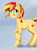 Size: 812x1092 | Tagged: safe, artist:silfoe, sunset shimmer, pony, unicorn, g4, blushing, crossed legs, female, grin, solo