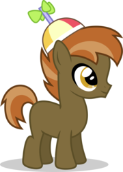 Size: 7000x9730 | Tagged: safe, artist:luckreza8, color edit, edit, button mash, crusaders of the lost mark, g4, .svg available, absurd resolution, background pony, happy, hat, inkscape, male, propeller hat, redesign, simple background, solo, transparent background, vector