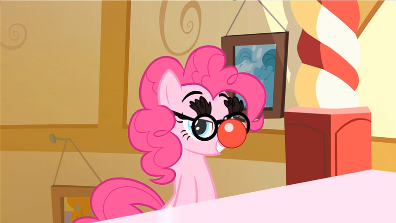 1004088 Safe Screencap Pinkie Pie Pinkie Pride Clown Nose Female Glasses Solo Derpibooru