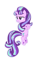 Size: 2907x5000 | Tagged: safe, artist:xebck, starlight glimmer, pony, unicorn, g4, alternate hairstyle, crossed hooves, cutie mark, female, high res, multicolored hair, rainbow hair, rainbow power, rainbow power-ified, rainbow tail, s5 starlight, simple background, solo, transparent background, vector
